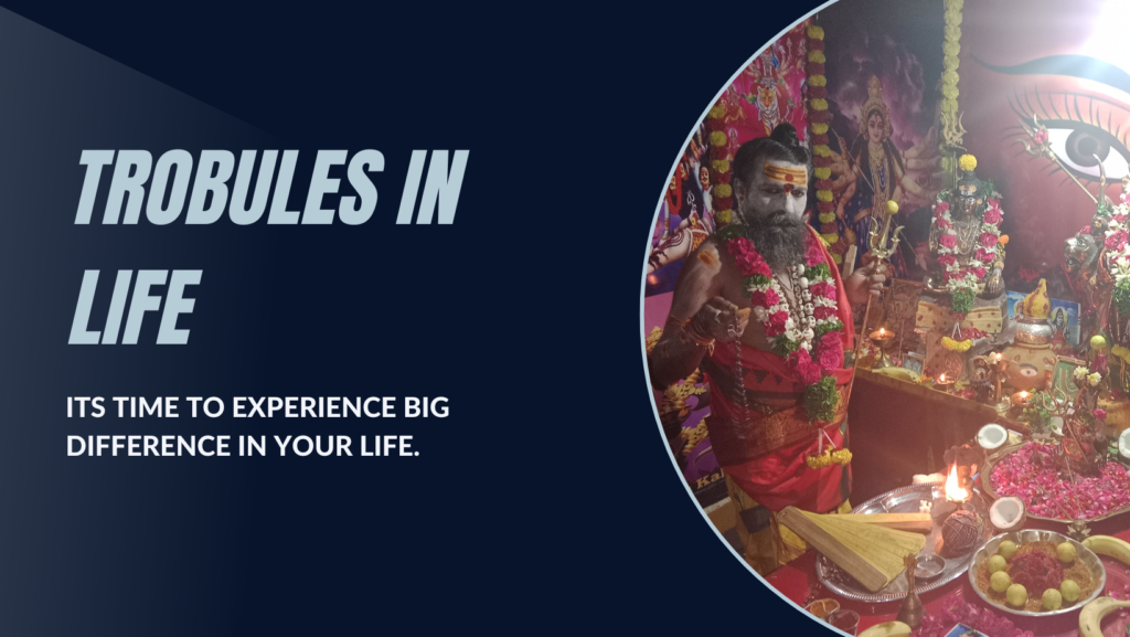Man in traditional attire performing a spiritual ceremony with a motivational message.